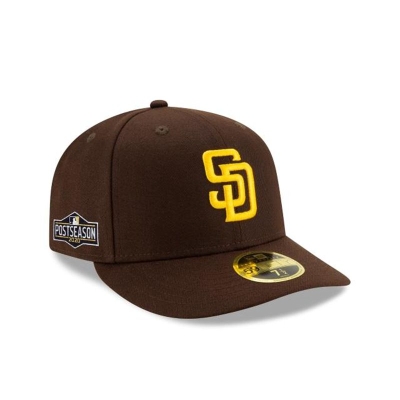 San Diego Padres Gorra | New Era MLB Postseason Side Patch Low Profile 59fifty Fitted Cap Mexico - Marrom